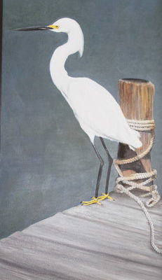 "#2 EGRET" (on dock) 30X16 OIL