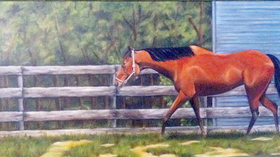 "HAMPTON HORSE" 48X24 OIL