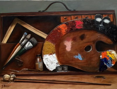 "Kevin's Tools of The Trade" 36x24 oil on linen